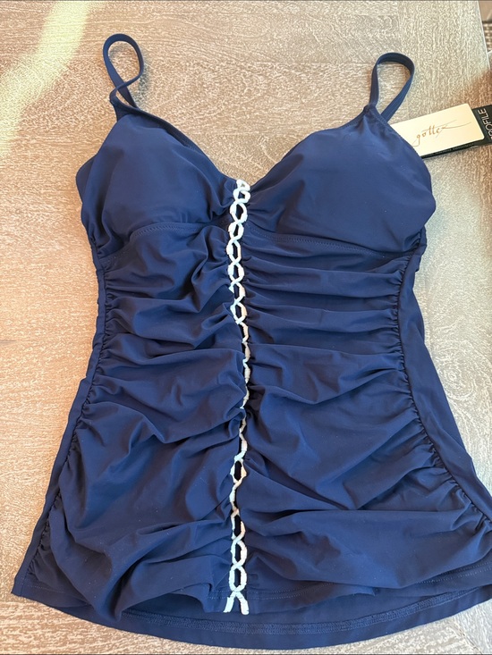 Gottex Other - Gottex Navy Tankini Top with White Braid Detail